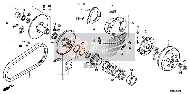 Honda SH125ADS 2014 Drive Face 2 for a 2014 Honda SH125ADS